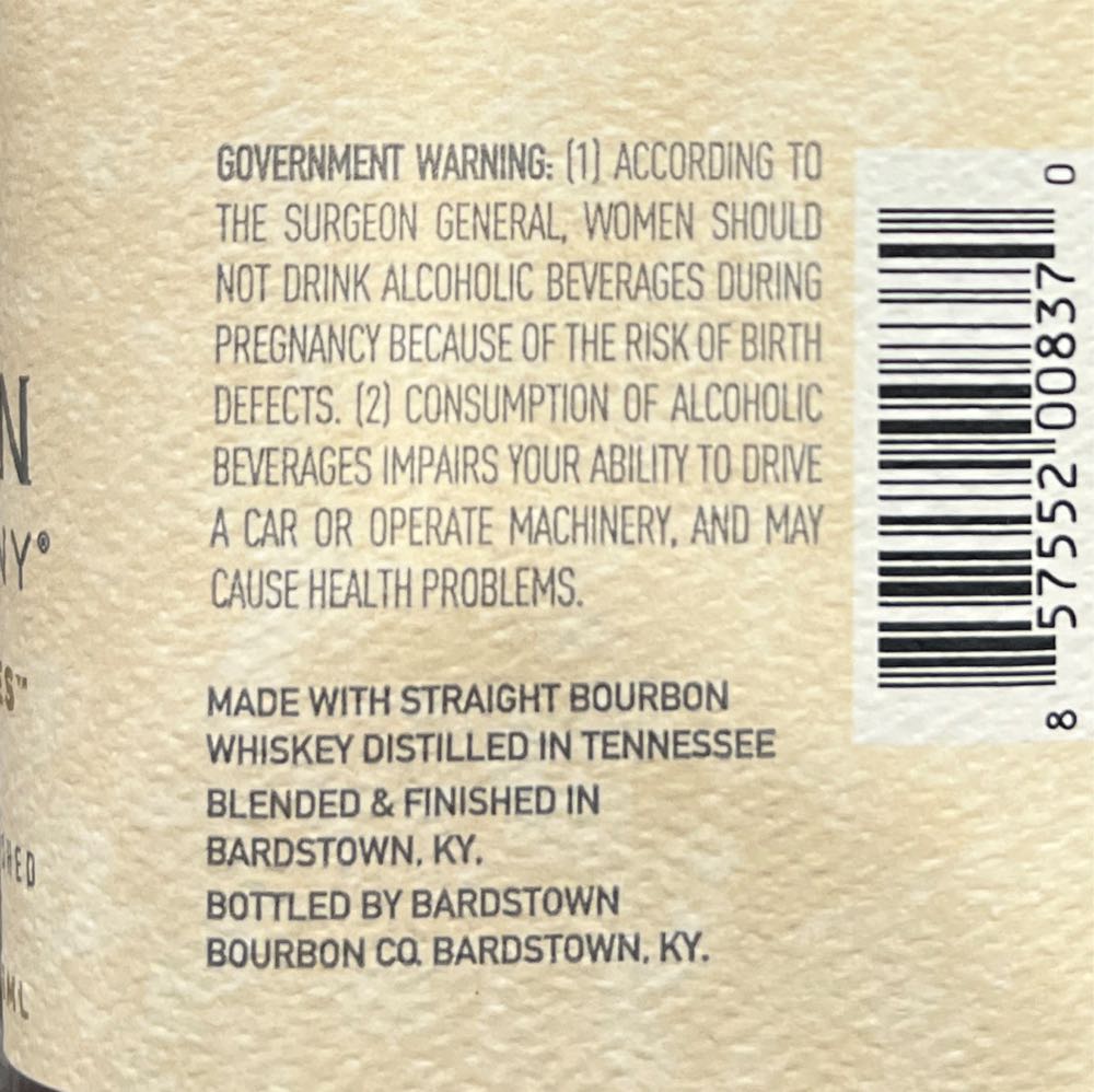 Bardstown Bourbon Plantation Rum Finish - Bardstown Bourbon Company (750 mL) alcohol collectible [Barcode 857552008370] - Main Image 3