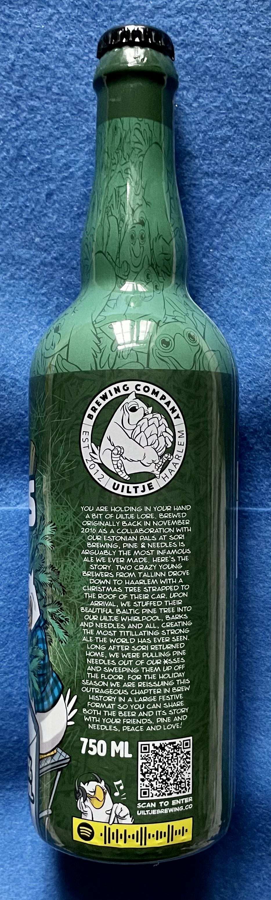 Pine & Needles 2022 - Uiltje Brewing Company (750 mL) alcohol collectible [Barcode 8720618804914] - Main Image 3