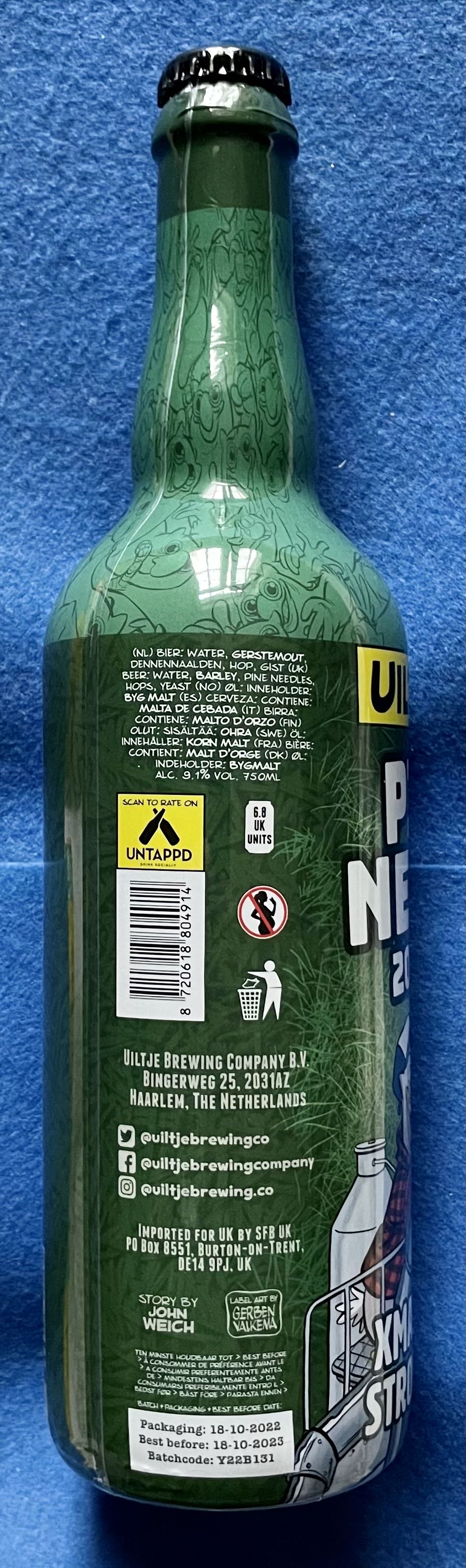 Pine & Needles 2022 - Uiltje Brewing Company (750 mL) alcohol collectible [Barcode 8720618804914] - Main Image 4