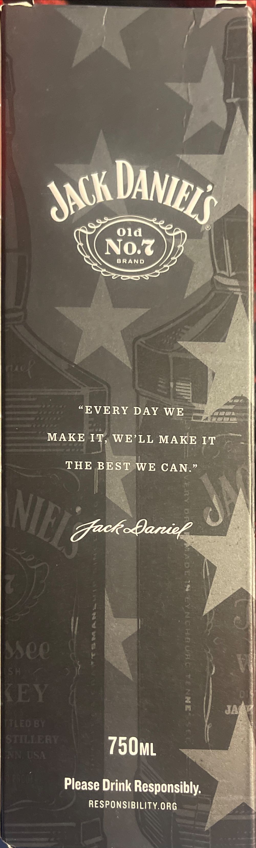 Here’s To Those That Make It Count Everyday - Jack Daniel‘s Distillery (750 mL) alcohol collectible [Barcode 082184090466] - Main Image 2
