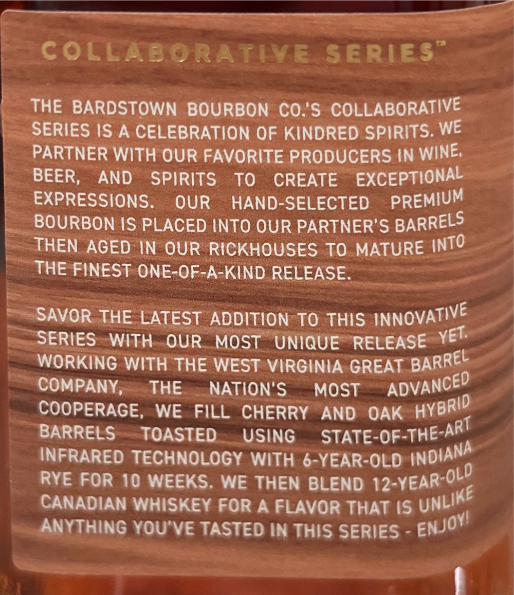 Bardstown Collaboration West Virginia Great Barrel Company -  Bardstown Bourbon Company (750 mL) alcohol collectible [Barcode 857552008356] - Main Image 3