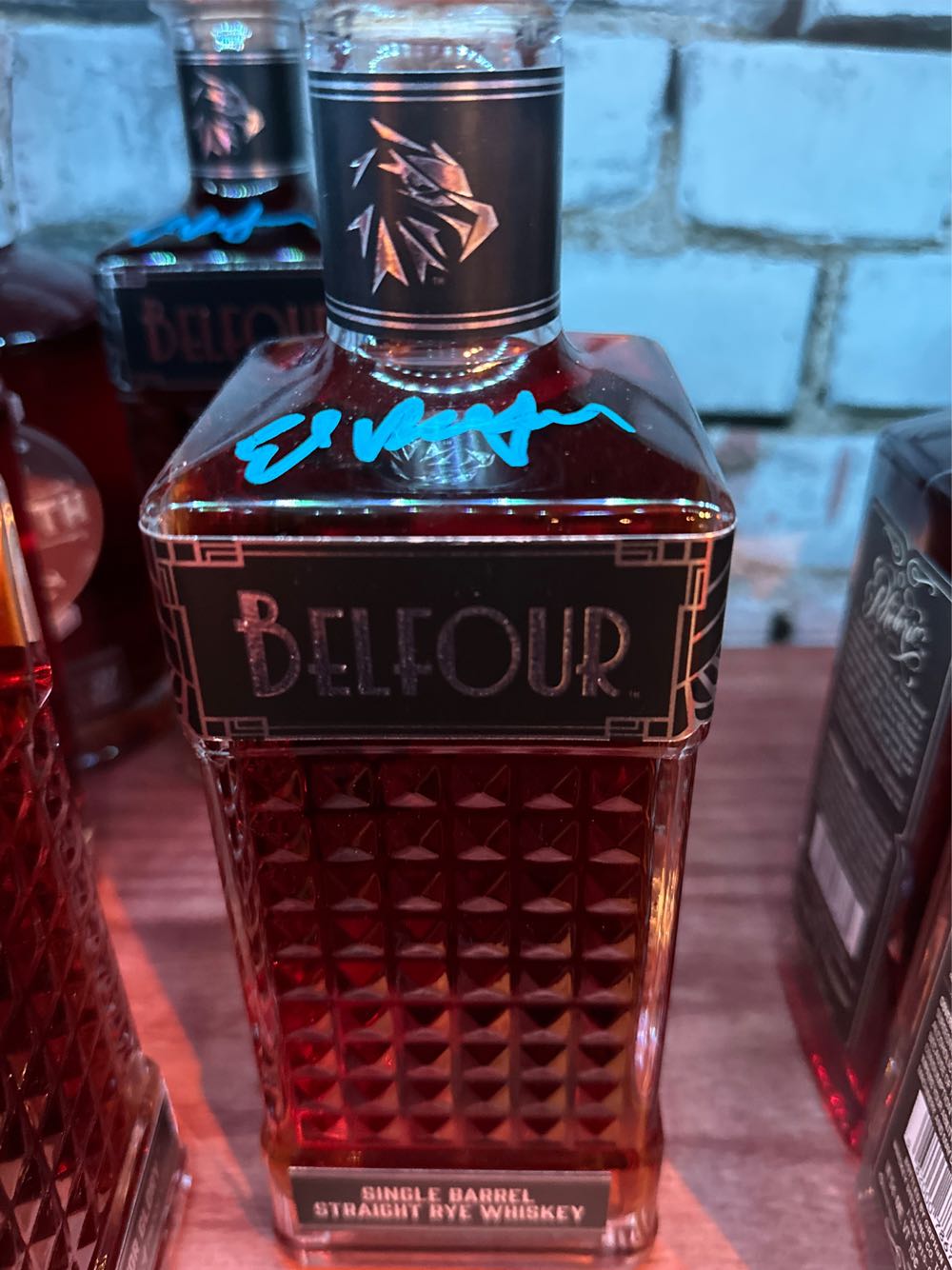 Belfour Single Barrel Straight Rye Whiskey By Ed Belfour  alcohol collectible [Barcode 850021902018] - Main Image 2