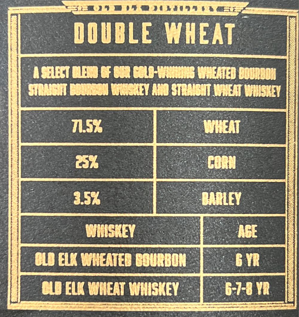 Old Elk Double Wheat Straight Whiskey - Old Elk Distillery (750 mL) alcohol collectible [Barcode 850030365019] - Main Image 3