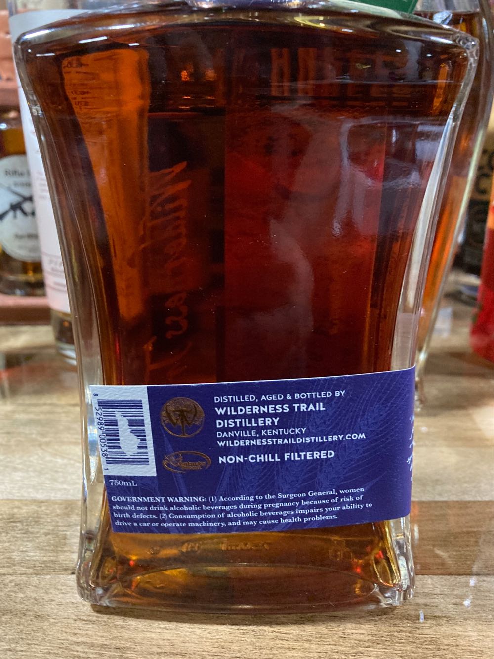 Wilderness Trail Rye Maple Barrel Finish - Wilderness Trail Distillery (750 mL) alcohol collectible [Barcode 852989005381] - Main Image 3