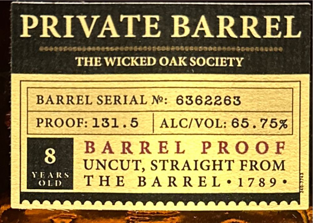 Elijah Craig Barrel Proof Private Barrel - Elijah Craig Distillery Co (750 mL) alcohol collectible [Barcode 096749003860] - Main Image 3