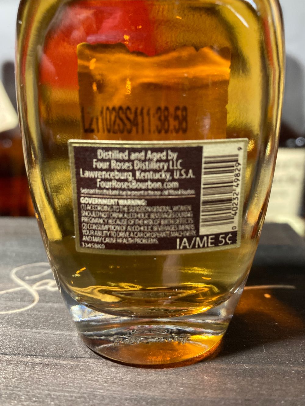 Four Roses Small Batch Select - Four Roses Distillery LLC (50 mL) alcohol collectible [Barcode 040232498299] - Main Image 2
