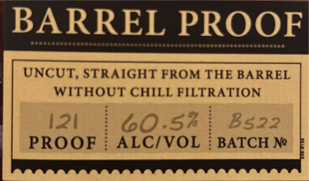 Elijah Craig Barrell Proof B523 - Elijah Craig Distillery Co (750 mL) alcohol collectible [Barcode 096749472215] - Main Image 2