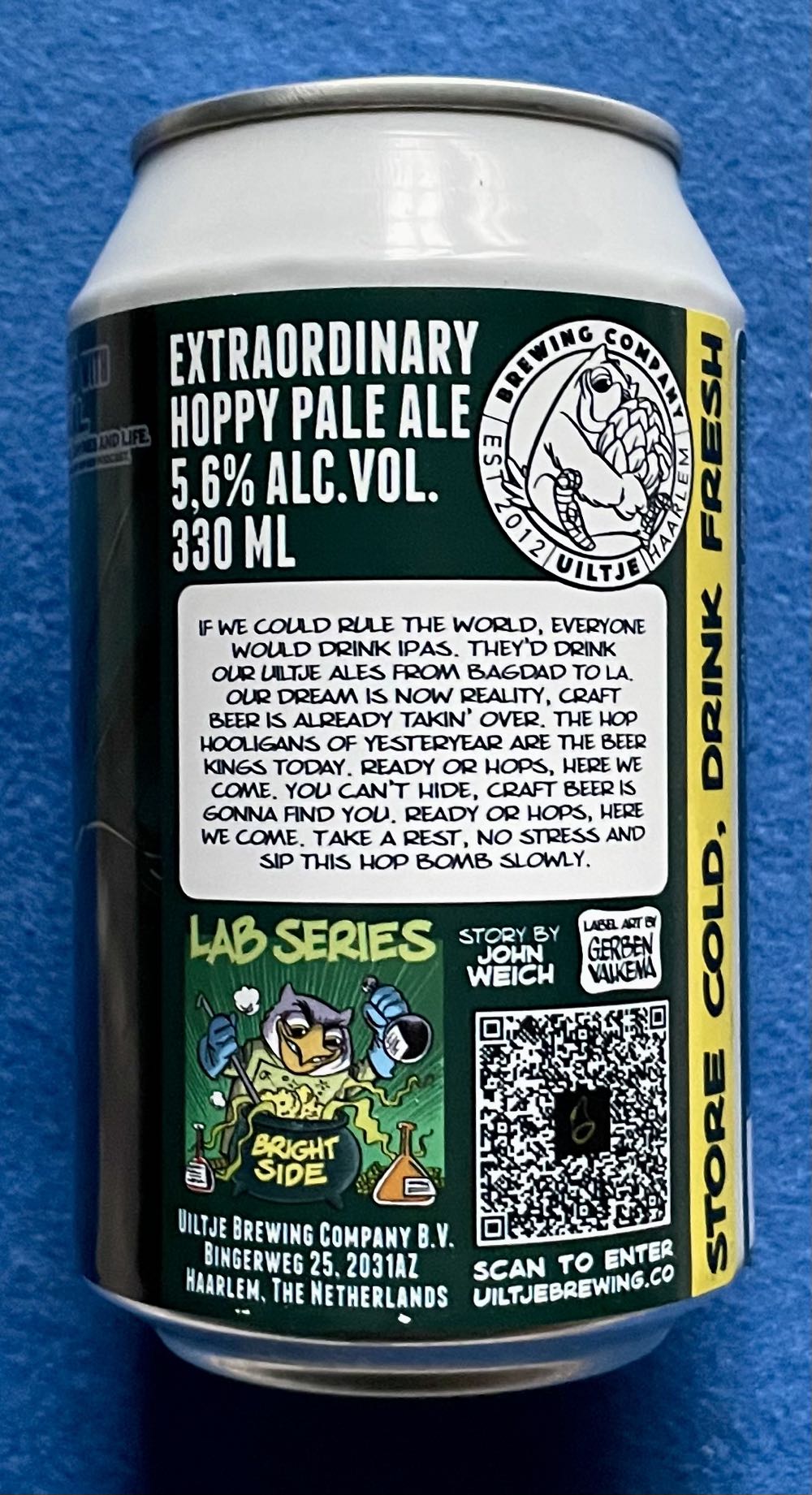 Ready Or Hop - Uiltje Brewing Company (330 mL) alcohol collectible [Barcode 8720618914101] - Main Image 3