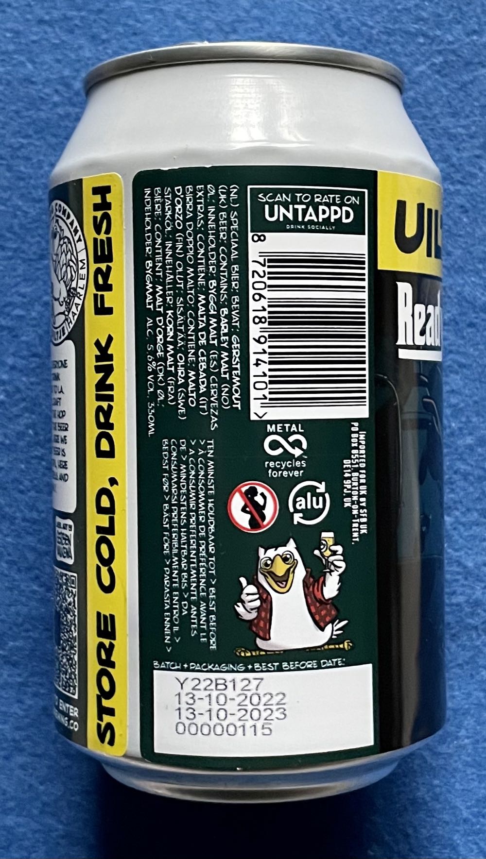 Ready Or Hop - Uiltje Brewing Company (330 mL) alcohol collectible [Barcode 8720618914101] - Main Image 4