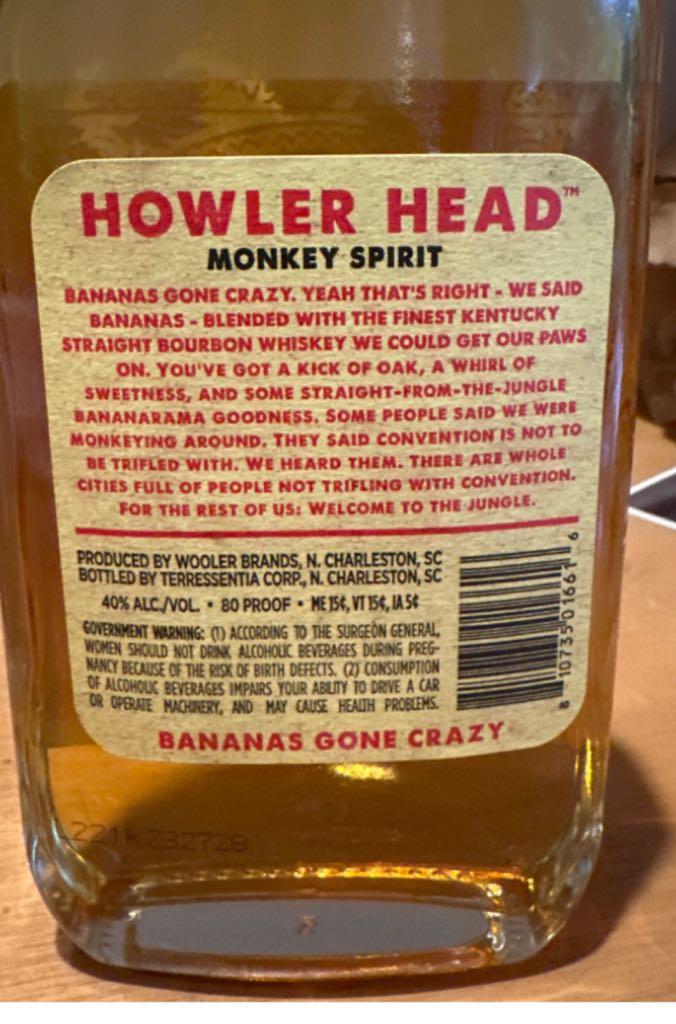 Howler Head - Wooler Brands (375mL) alcohol collectible [Barcode 810735016616] - Main Image 2