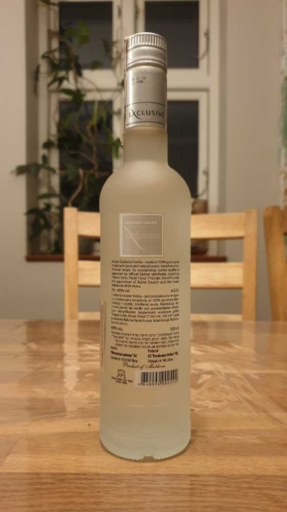 Kosher Exclusive Kosher Vodka 500ml 40%  (500 mL) alcohol collectible [Barcode 4840096002542] - Main Image 2