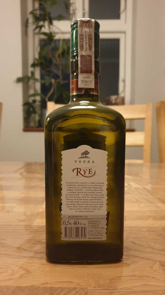 Stumbras Rye 500ml 40% Poland - MV Group (500 mL) alcohol collectible [Barcode 4770033228530] - Main Image 2
