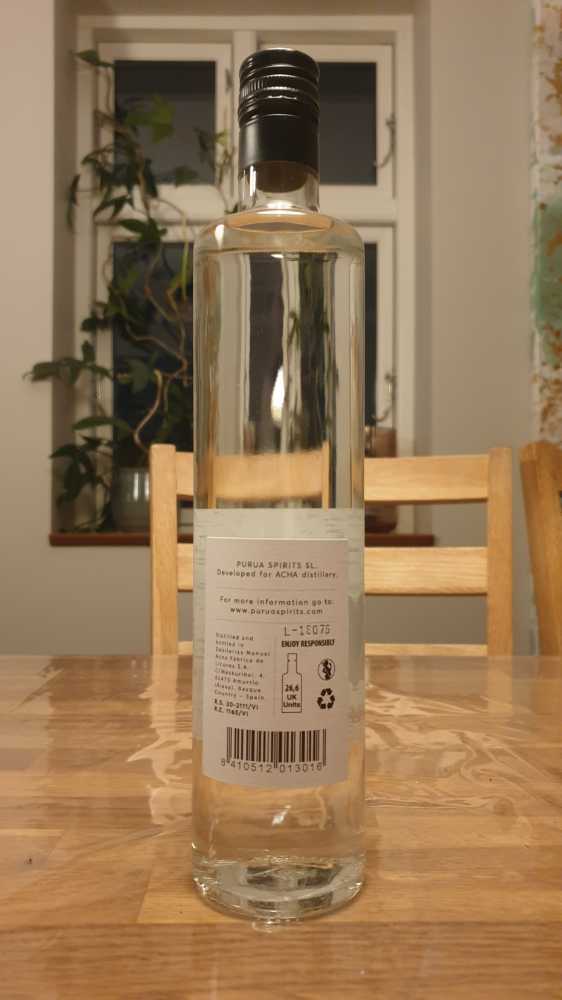 Purua Vodka Organic 700ml 38% Spain - Purua Spirits SL. (700 mL) alcohol collectible [Barcode 8410512013016] - Main Image 2