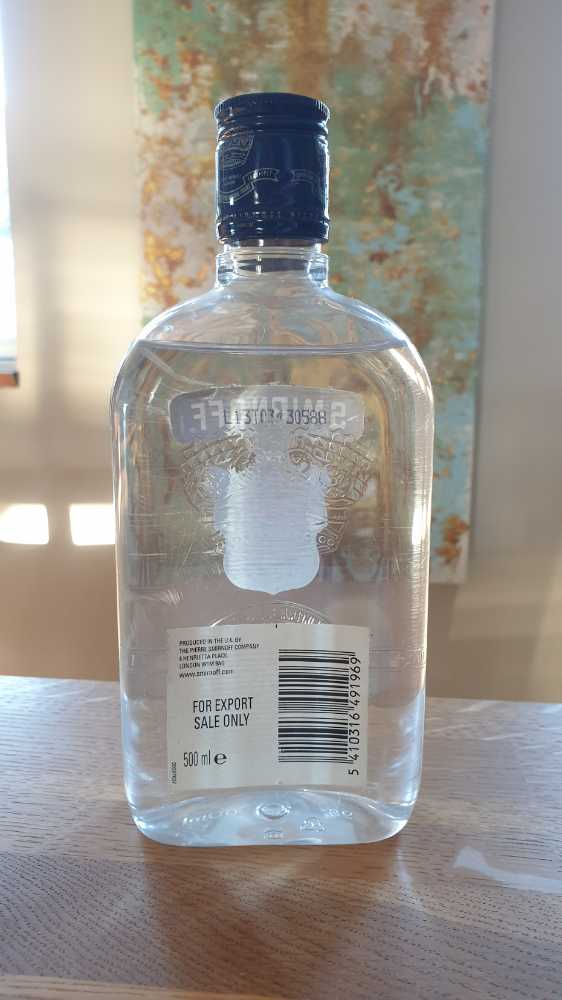 Smirnoff Export Strength Vodka 500ml 50%  - The Pierre Smirnoff Company (500 mL) alcohol collectible [Barcode 5410316491969] - Main Image 2