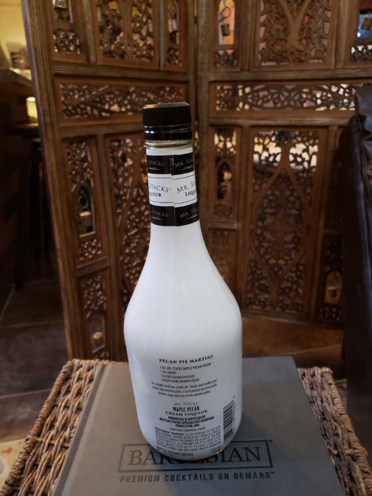 Mr Stacks Maple Pecan Liqueur  - Mister Stacks Specialties Co. (750 mL) alcohol collectible [Barcode 087116002258] - Main Image 2