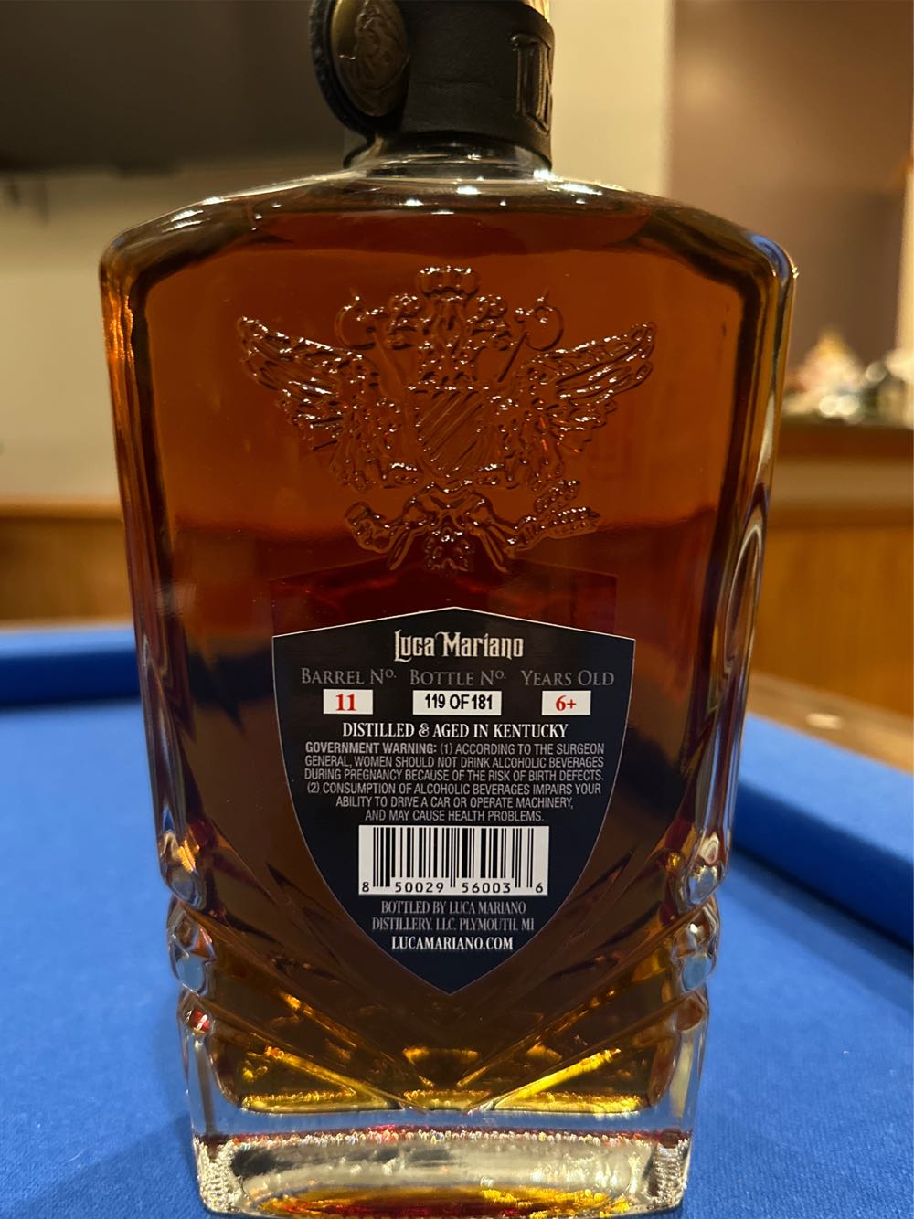 Luca Mariano Straight Bourbon Single Barrel - Luca Mariano Distillery (750 mL) alcohol collectible [Barcode 850029560036] - Main Image 2