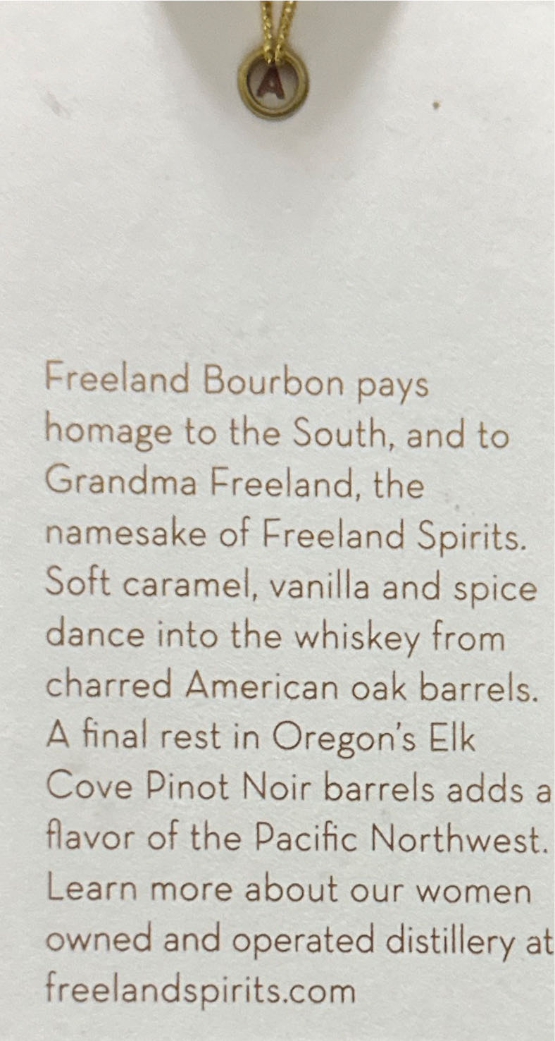 Freeland Spirits Bourbon - Freeland Spirits (750 mL) alcohol collectible [Barcode 859418007015] - Main Image 3