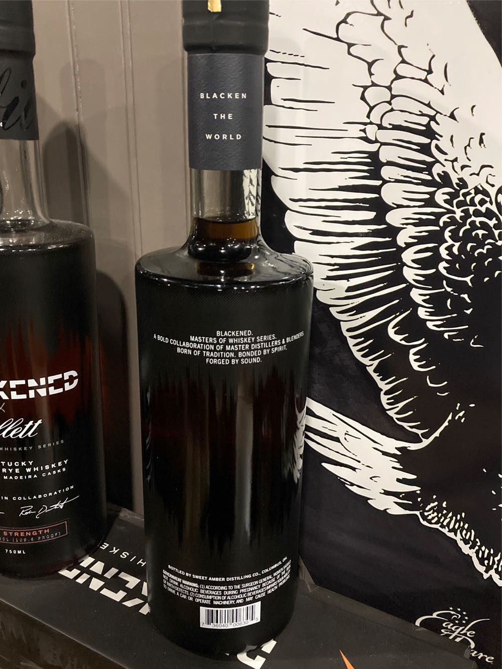 Blackened X Wes Henderson Bourbon Cask Strength - Sweet Amber Distilling (750 mL) alcohol collectible [Barcode 736040006305] - Main Image 2