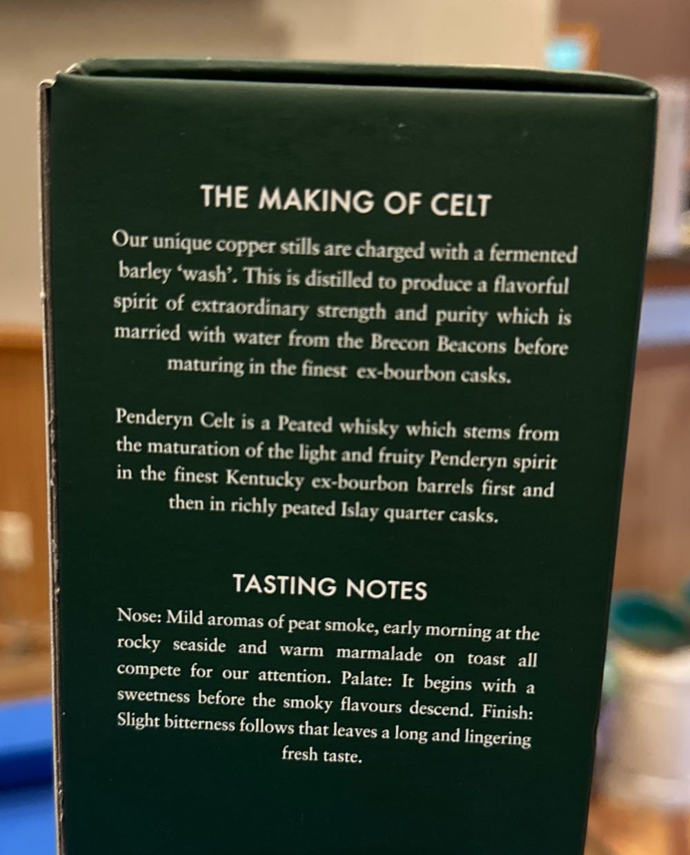 Penderyn Welsh Single Malt- CELT - Penderyn Distillery (750 mL) alcohol collectible [Barcode 892032400046] - Main Image 2