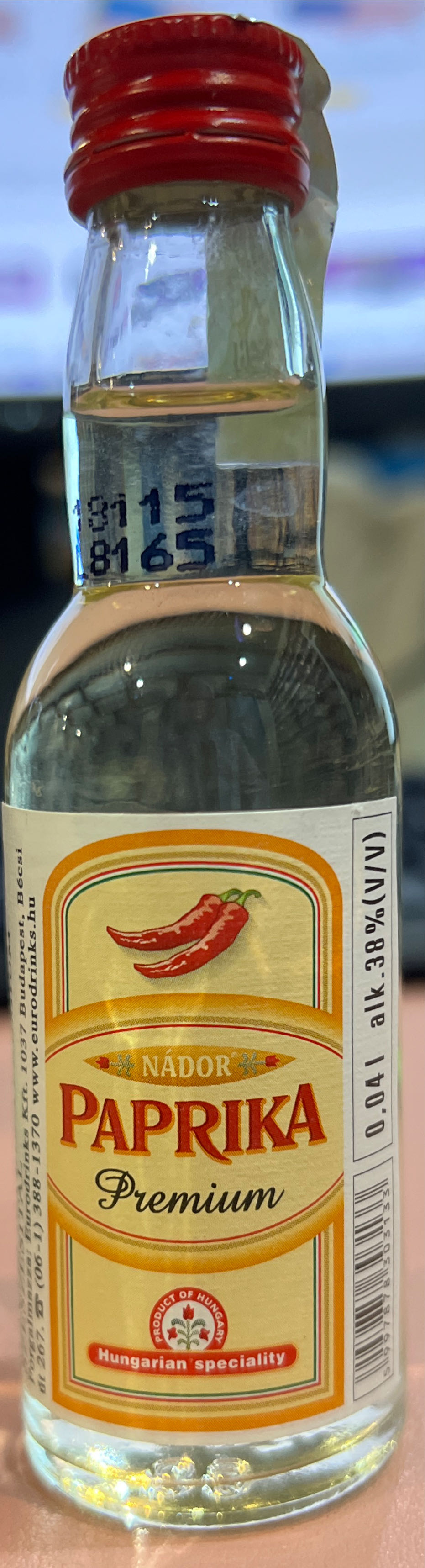 Paprika Vodka  alcohol collectible - Main Image 2