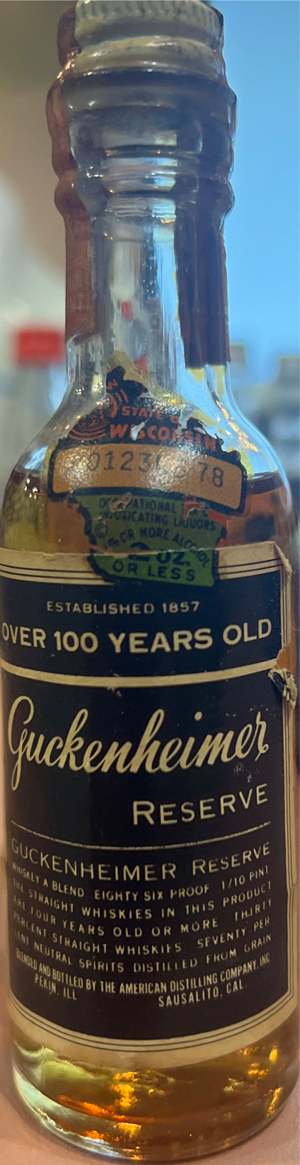 Guckenheimer  alcohol collectible - Main Image 2