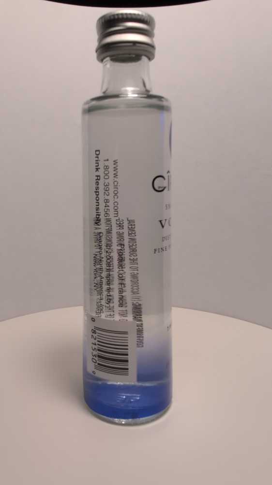 Ciroc Vodka - Ciroc Distilling Company (50 mL) alcohol collectible [Barcode 082000001539] - Main Image 2