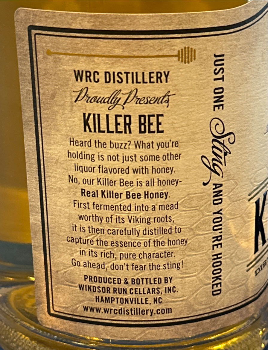 Killer Bee - Windsor Run Cellars (750 mL) alcohol collectible [Barcode 040232420986] - Main Image 2