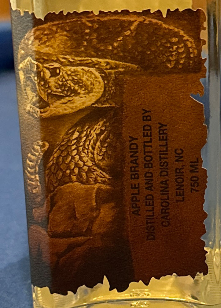 Snake Bite Apple Brandy - Carolina Distillery (750 mL) alcohol collectible [Barcode 053176496122] - Main Image 3