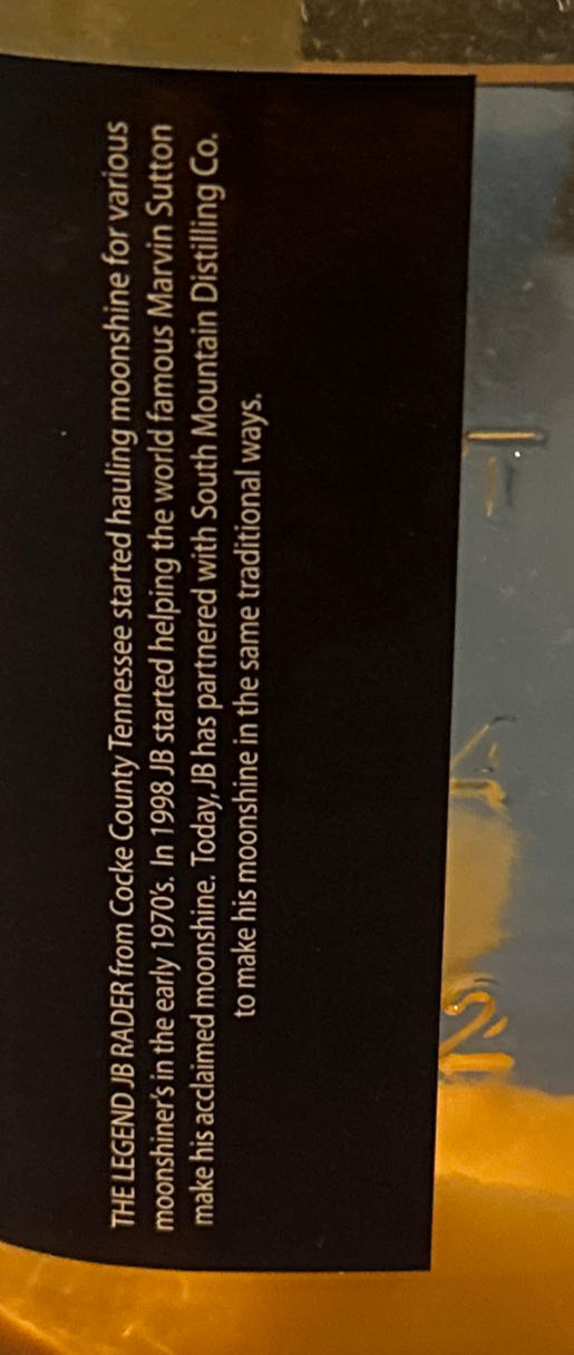 JB Rader’s Apple Moonshine - Adventure Distilling (750 mL) alcohol collectible [Barcode 019962599514] - Main Image 3