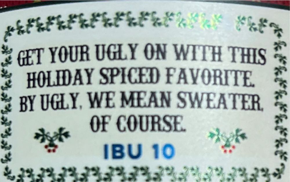 Tupps Ugly Sweater Amber Ale - Tubbs Brewery (12 FL OZ) alcohol collectible [Barcode 856548007083] - Main Image 2