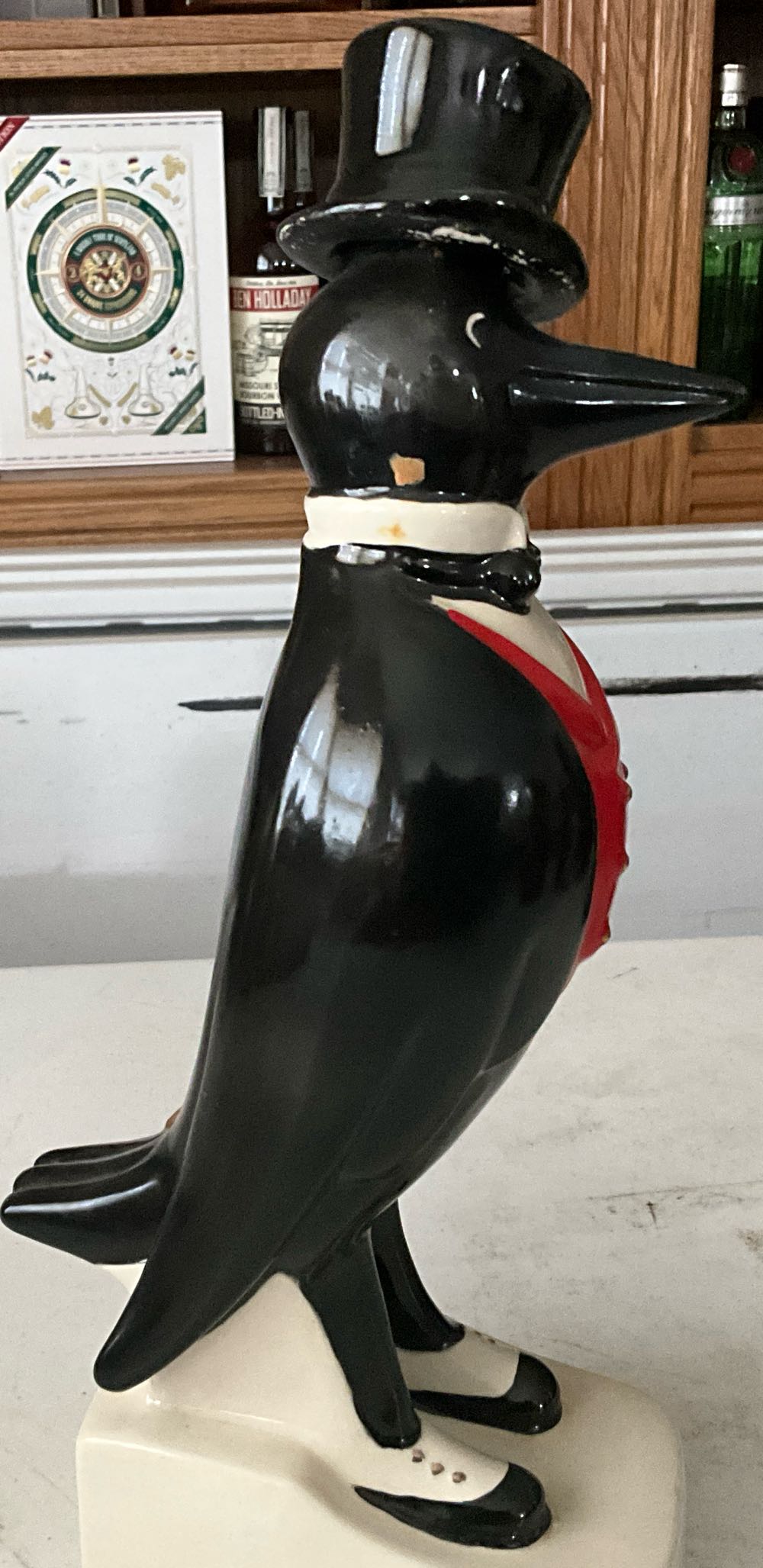 Old Crow Bourbon Whiskey Penguin In Tux Decanter - Empty - Old Crow Distillery Co. (750 mL) alcohol collectible [Barcode 080686507406] - Main Image 3