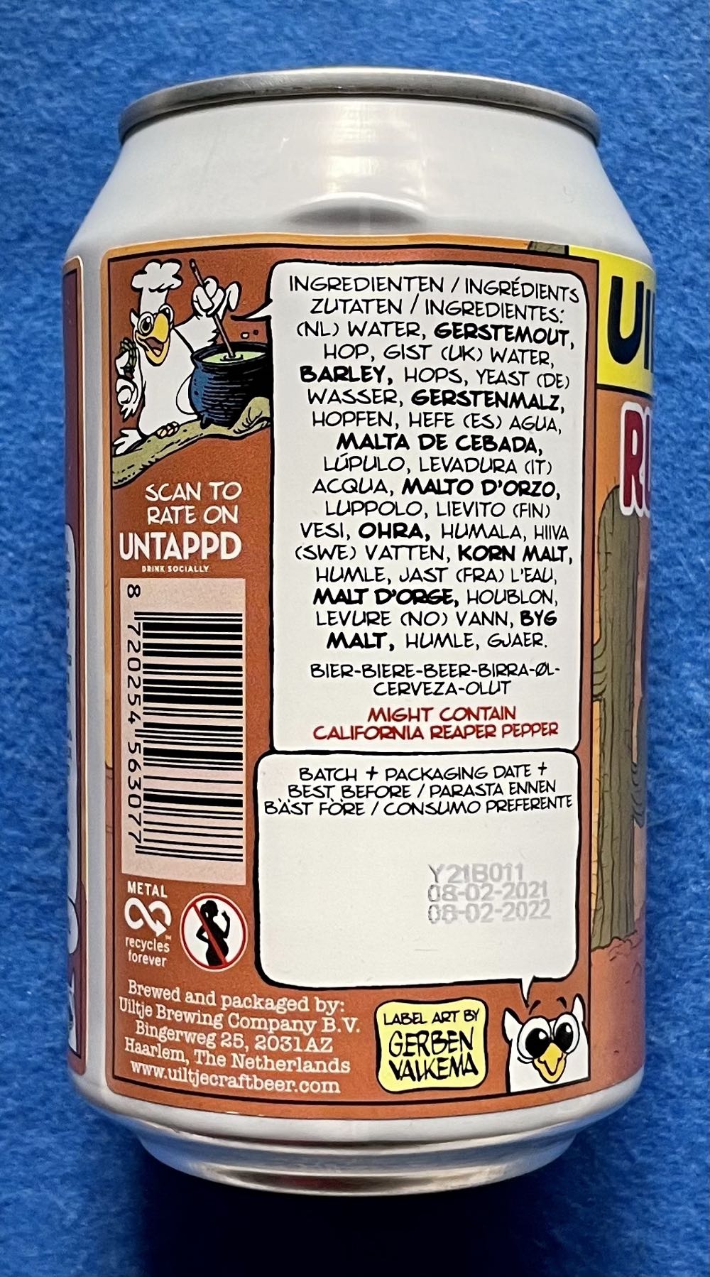 Russian Roulette - Uiltje Brewing Company (330 mL) alcohol collectible [Barcode 8720254563077] - Main Image 3