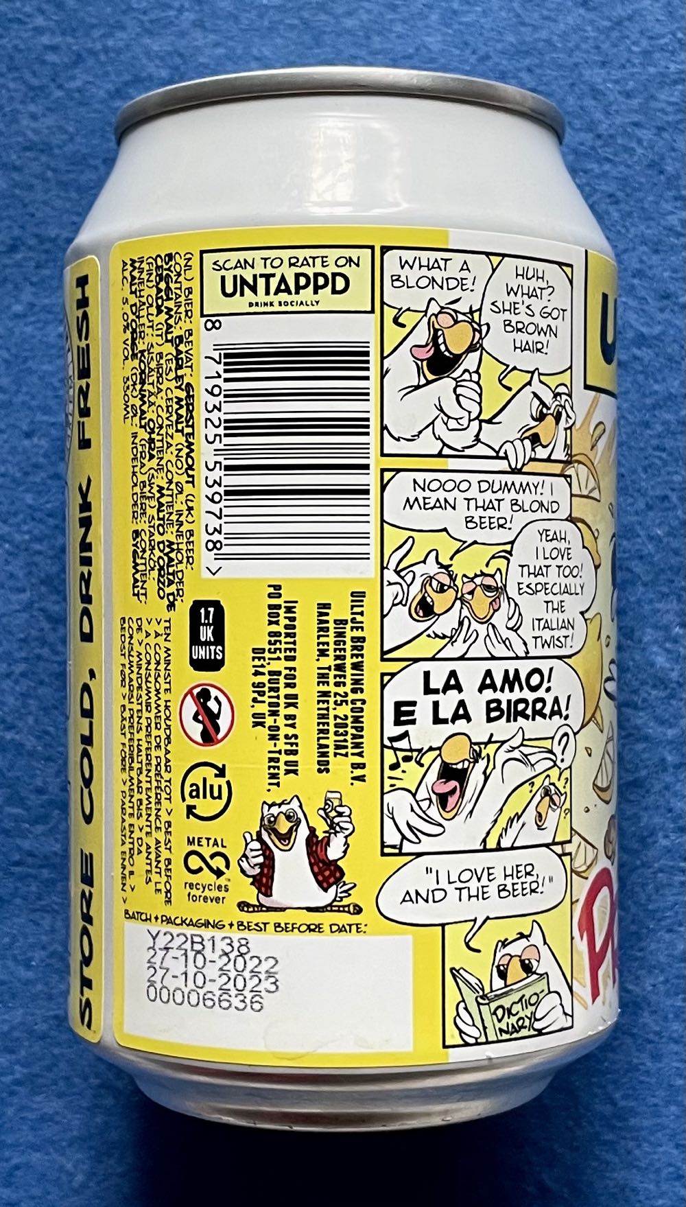 Prima Donna - Uiltje Brewing Company (330 mL) alcohol collectible [Barcode 8719325539738] - Main Image 3