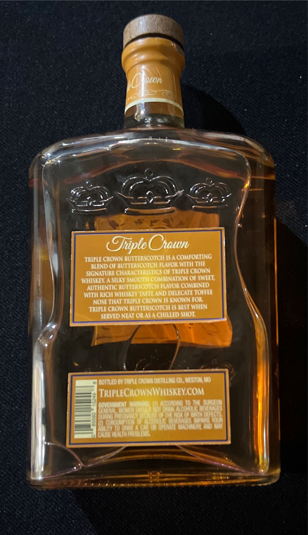 Triple Crown Butter Scotch - Triple Crown (1 L) alcohol collectible [Barcode 085592152498] - Main Image 2