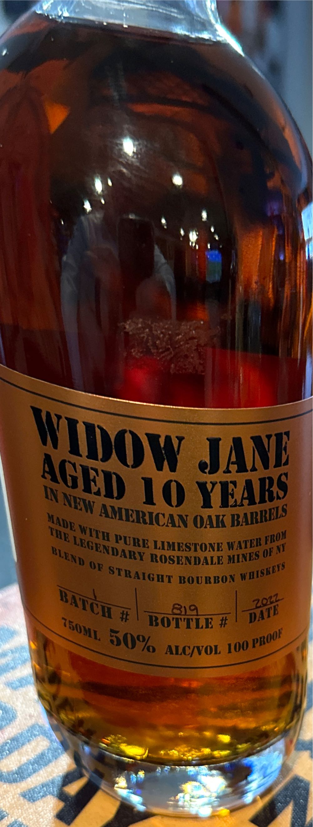 Widow Jane 10 Year Anniversary Edition - Widow Jane Distillery (750 mL) alcohol collectible [Barcode 850027885094] - Main Image 2