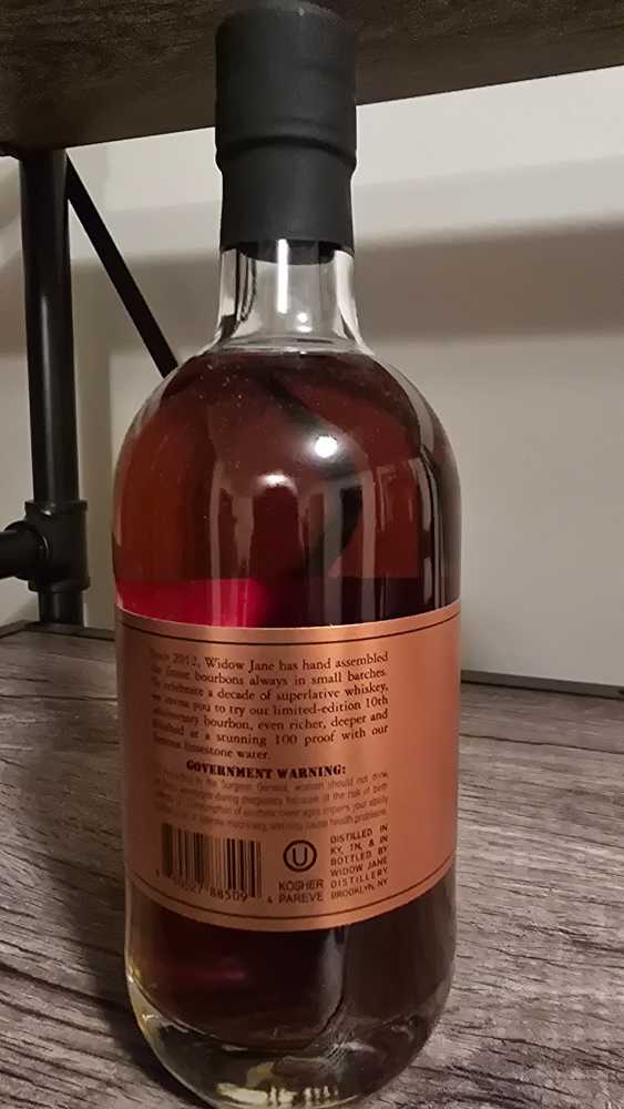 Widow Jane 10 Year Anniversary Edition - Widow Jane Distillery (750 mL) alcohol collectible [Barcode 850027885094] - Main Image 3