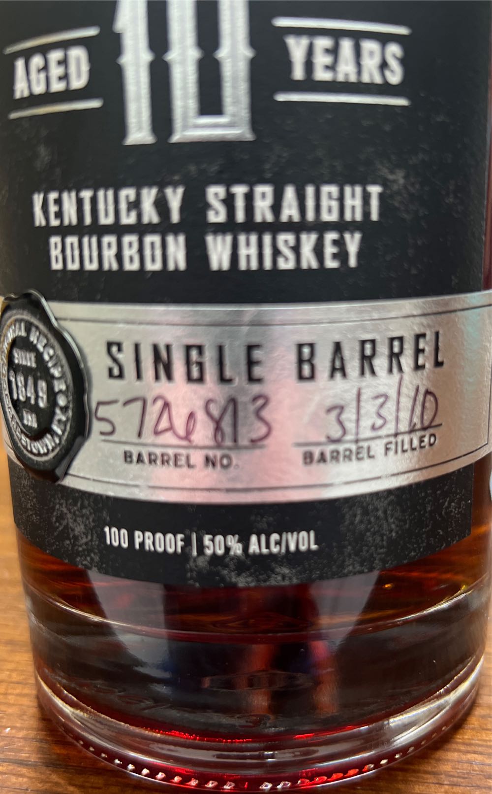 Rebel 10yr Single Barrel  (750 mL) alcohol collectible - Main Image 2