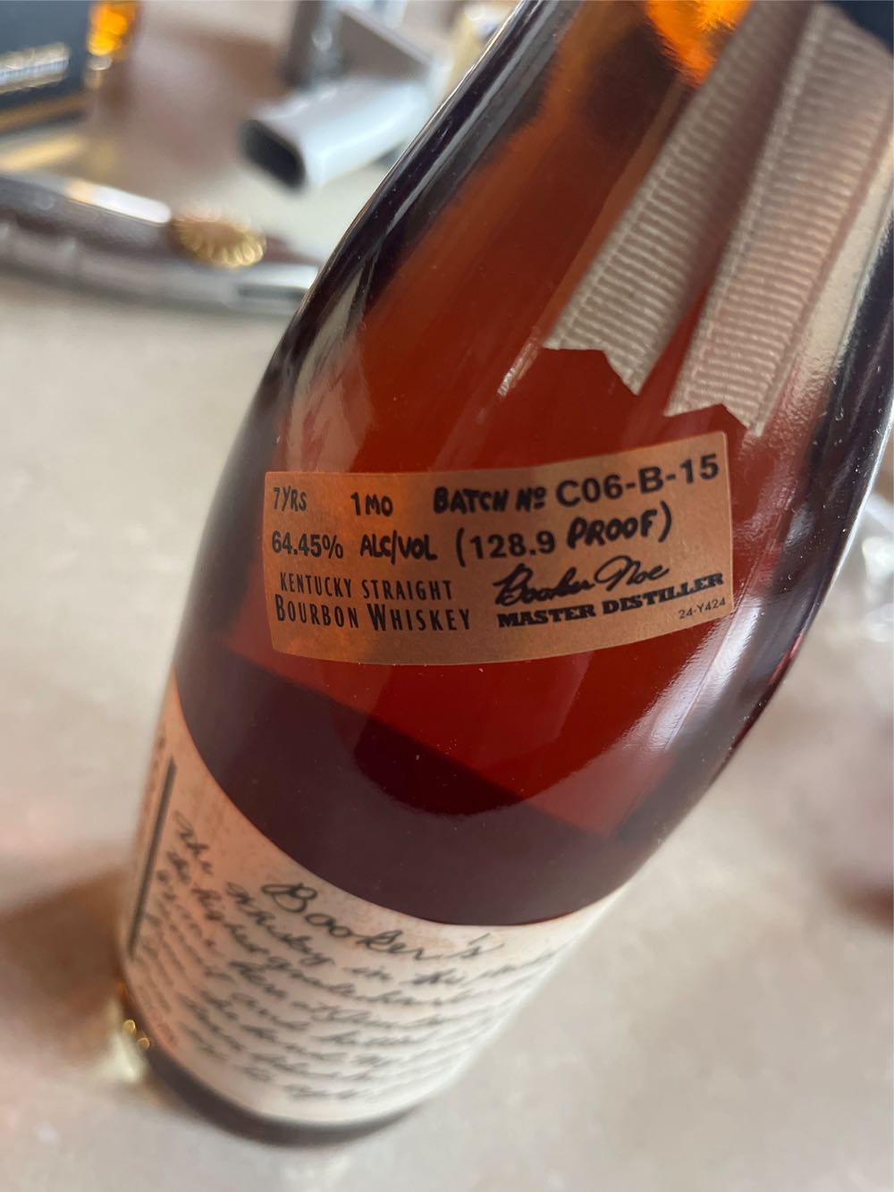 Bookers C06-B-15 - James B Beam Distilling Co (750 mL) alcohol collectible - Main Image 2