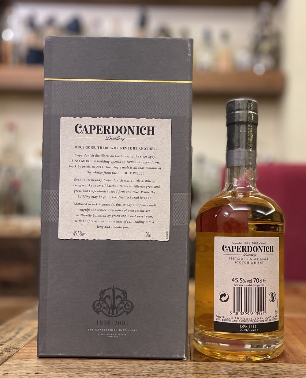 CAPERDONICH 25y Peated Speyside Single Malt Scotch Whisky - The Caperdonich Distillery (700 mL) alcohol collectible [Barcode 5000299613924] - Main Image 2