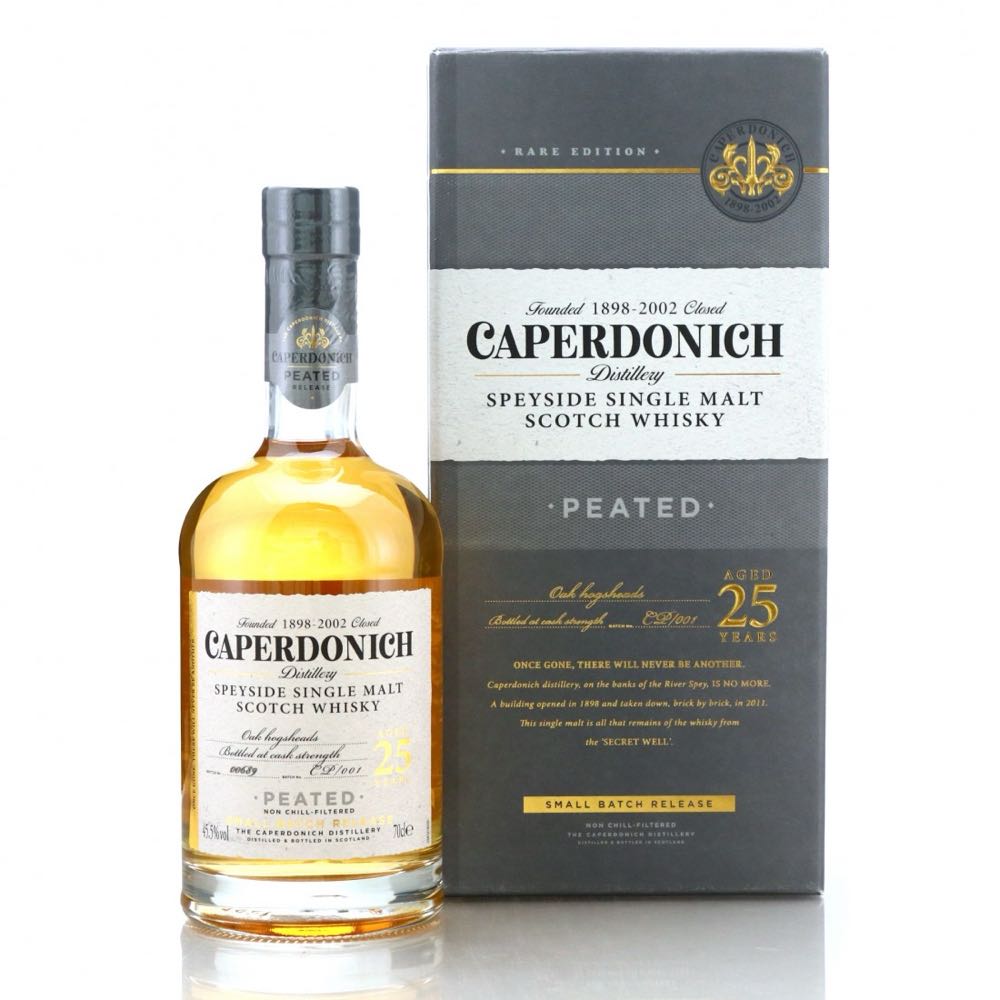 CAPERDONICH 25y Peated Speyside Single Malt Scotch Whisky - The Caperdonich Distillery (700 mL) alcohol collectible [Barcode 5000299613924] - Main Image 3
