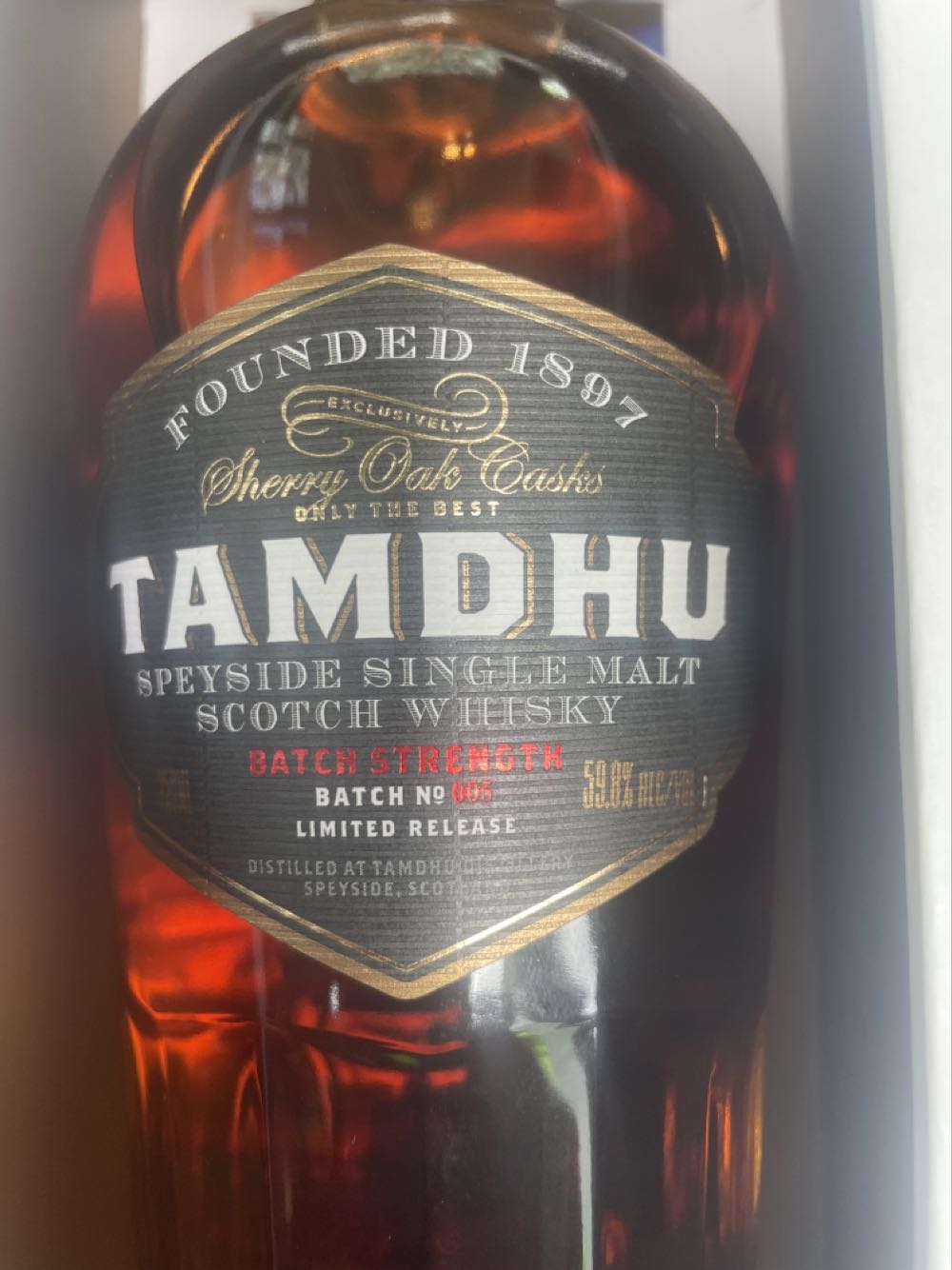 Tamdhu Batch Streghth “Batch #5” - Tamdhu Distillery (750 mL) alcohol collectible - Main Image 2