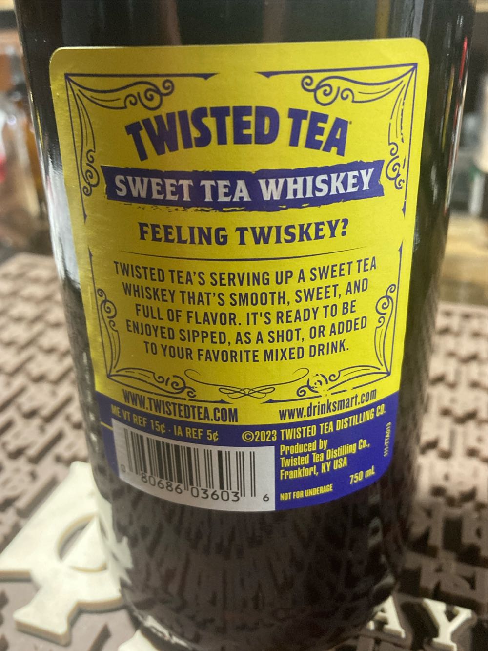 Twisted Tea Sweet Tea Whiskey - Twisted Tea Distilling (750 mL) alcohol collectible [Barcode 080686036036] - Main Image 2