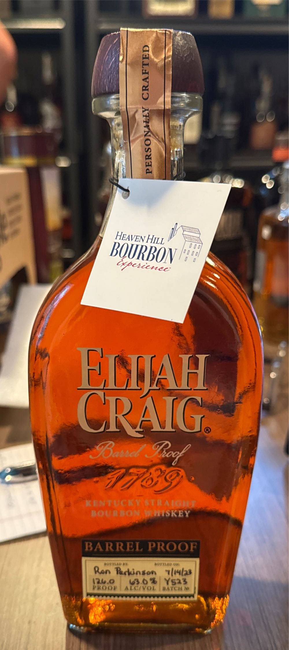 Elijah Craig You Do Bourbon Barrel Proof - Heaven Hill Distillery (750 mL) alcohol collectible [Barcode 096749003594] - Main Image 3