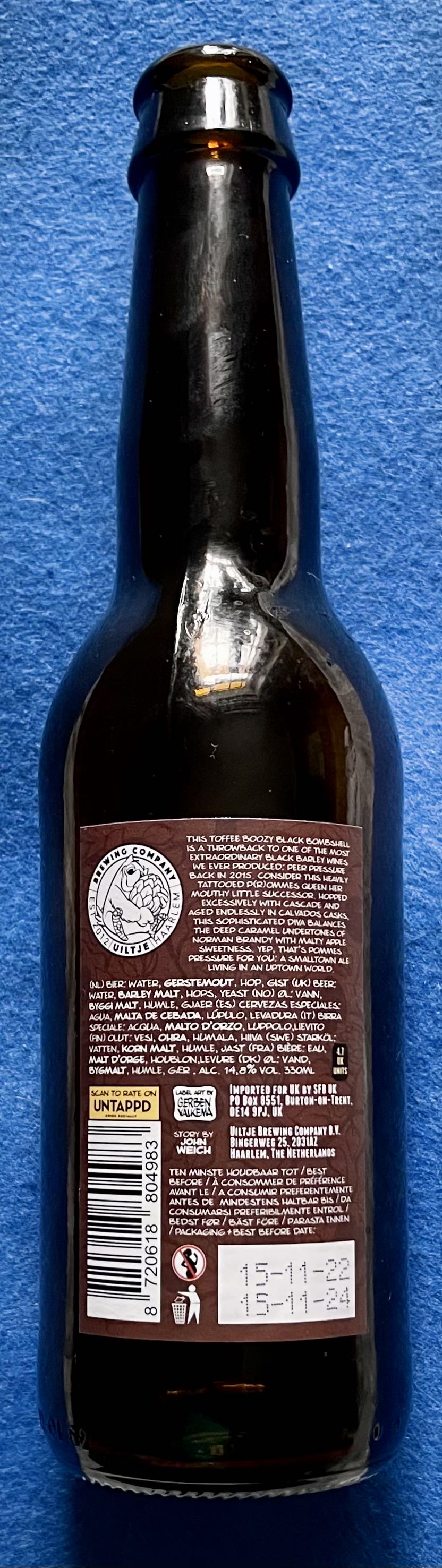 Pomme Pressure - Uiltje Brewing Company (330 mL) alcohol collectible [Barcode 8720618804983] - Main Image 2
