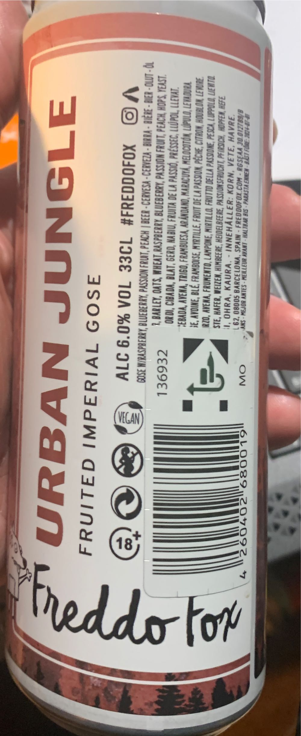 Urban Jungle - Freddo Fox alcohol collectible - Main Image 3