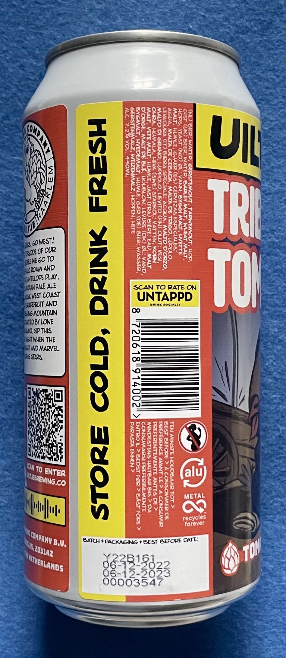 Tribe Of The Tomahawk - Uiltje Brewing Company (440 mL) alcohol collectible [Barcode 8720618914002] - Main Image 3