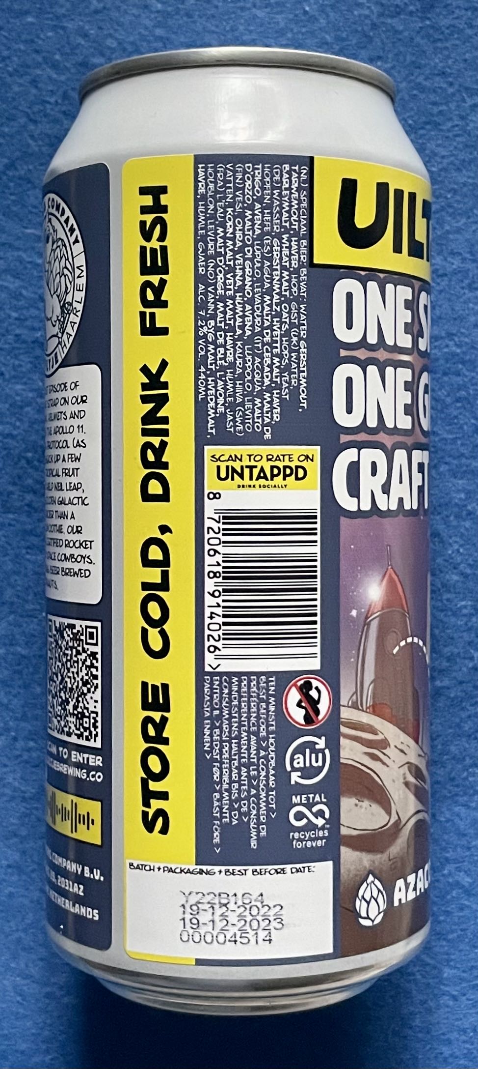 One Small Step For Owl, One Giant Leap For Craft Beer - Uiltje Brewing Company (440 mL) alcohol collectible [Barcode 8720618914026] - Main Image 3