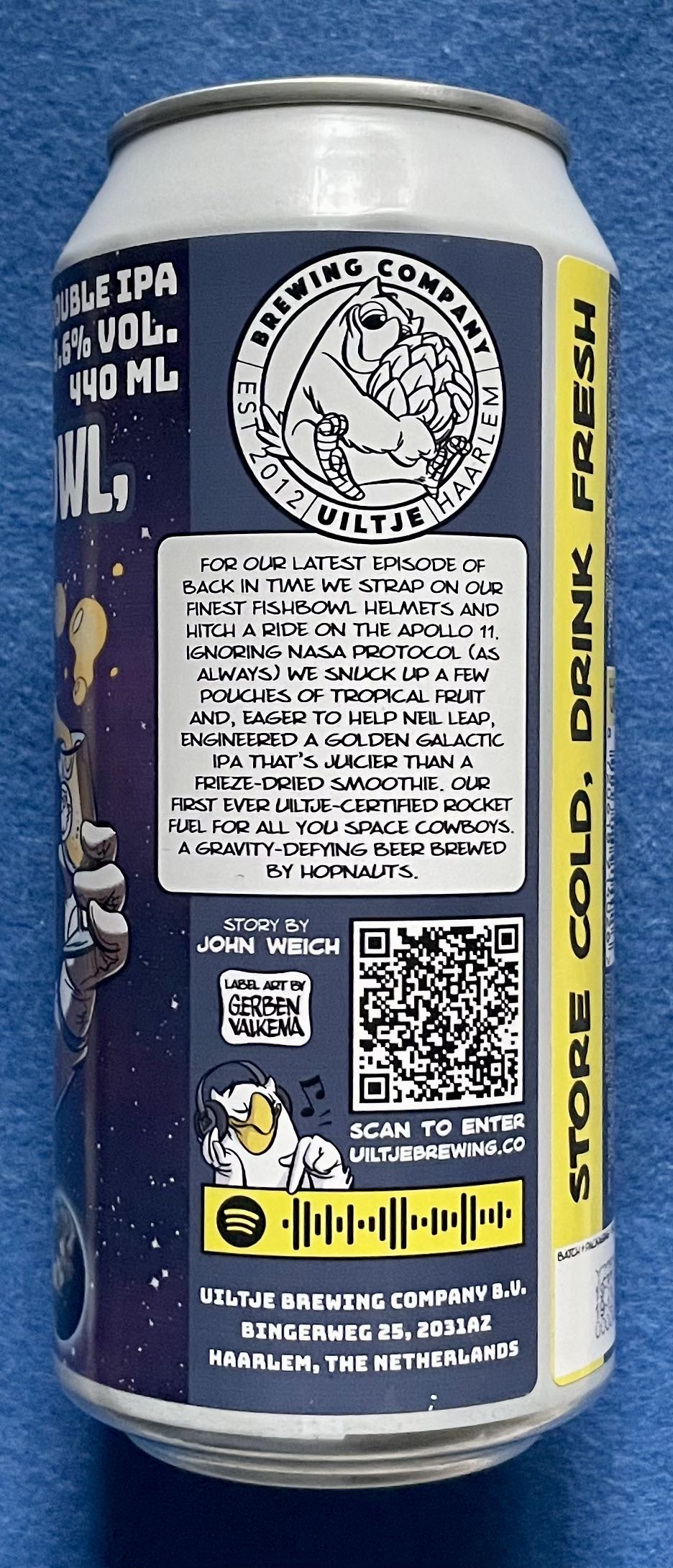One Small Step For Owl, One Giant Leap For Craft Beer - Uiltje Brewing Company (440 mL) alcohol collectible [Barcode 8720618914026] - Main Image 4