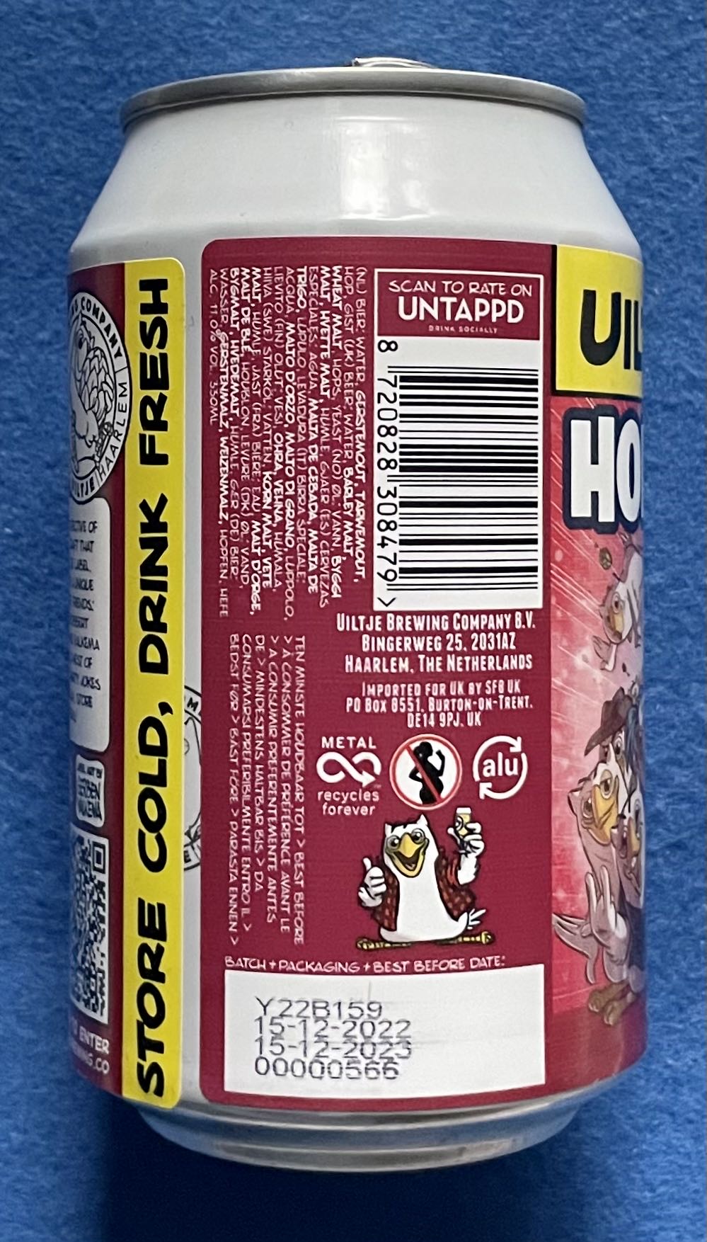 Hops & Chaos - Uiltje Brewing Company (330 mL) alcohol collectible [Barcode 8720828308479] - Main Image 3