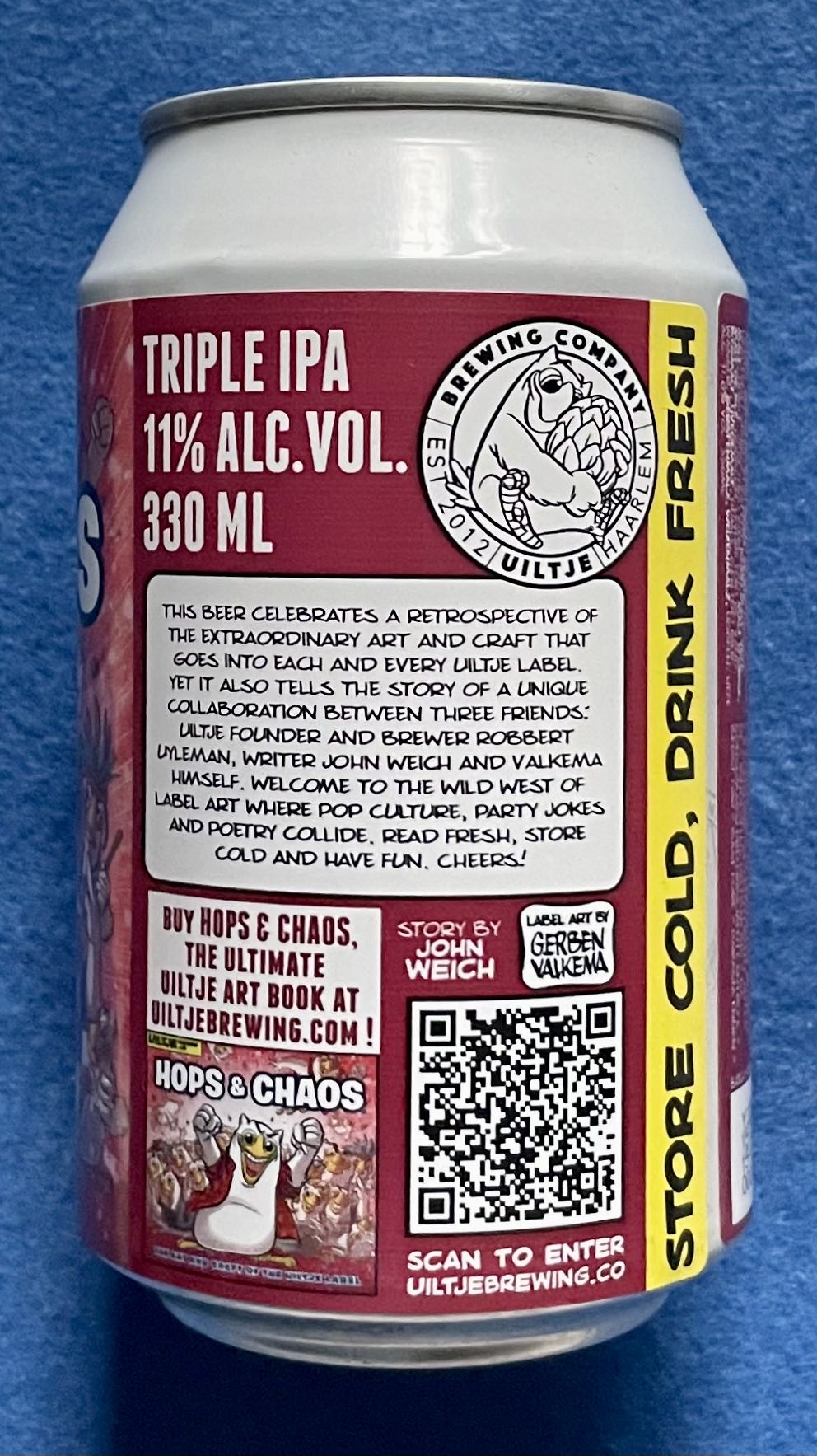 Hops & Chaos - Uiltje Brewing Company (330 mL) alcohol collectible [Barcode 8720828308479] - Main Image 4